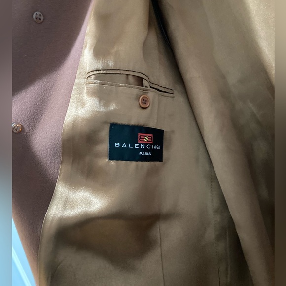 BALENCIAGA Terracotta Cashmere & Wool Long Coat Size 50 FR | US X-Large - Picture 3 of 11